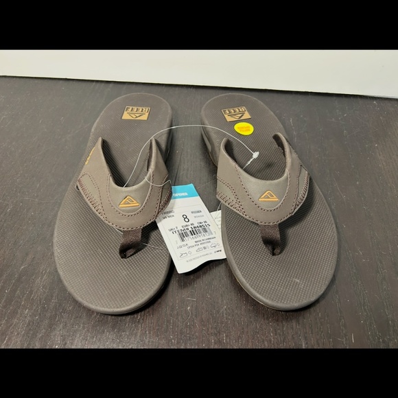 Reef Fanning Flip Flops with Bottle Opener Brown/Gum Mens 8 main image 12